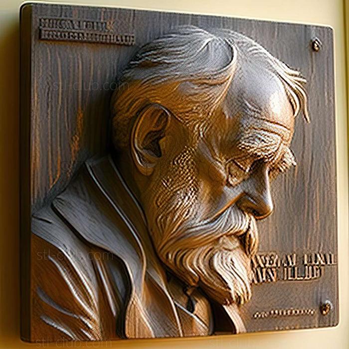 3D model Willard Metcalf American artist (STL)